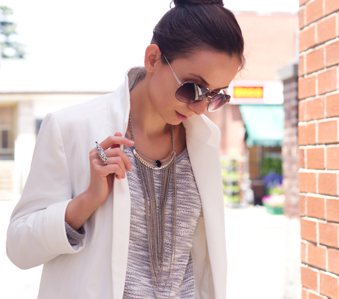 wallis white blazer